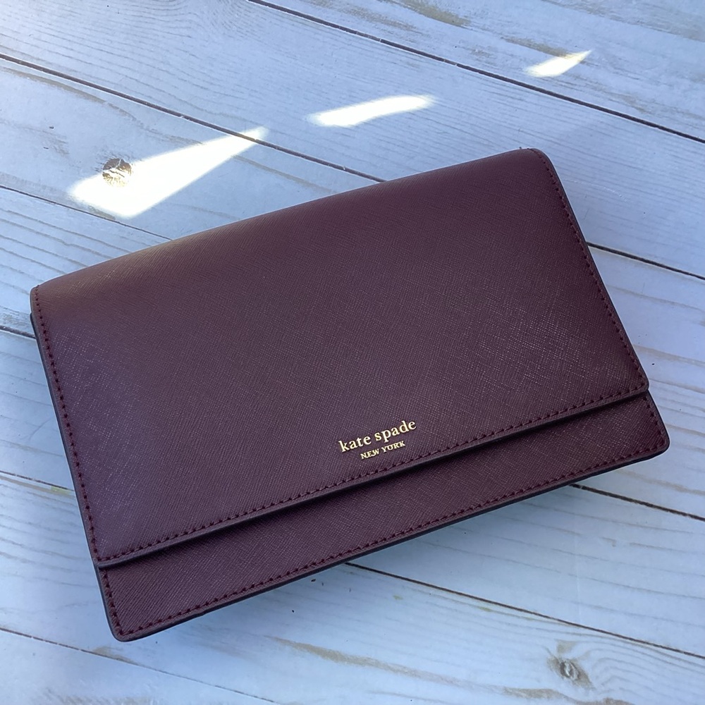 Kate Spade Cameron Convertible Crossbody β Cherrywood Saffiano Leather - Picture 4 of 12
